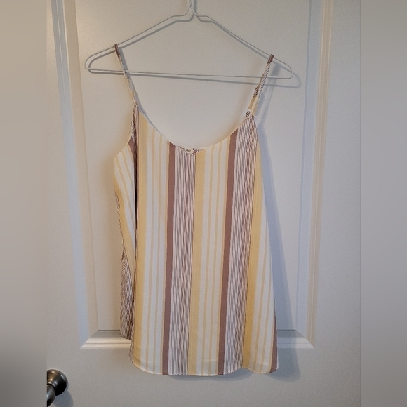 Pink Republic Brown and Yellow Stripe Tank Top - Picture 2 of 2